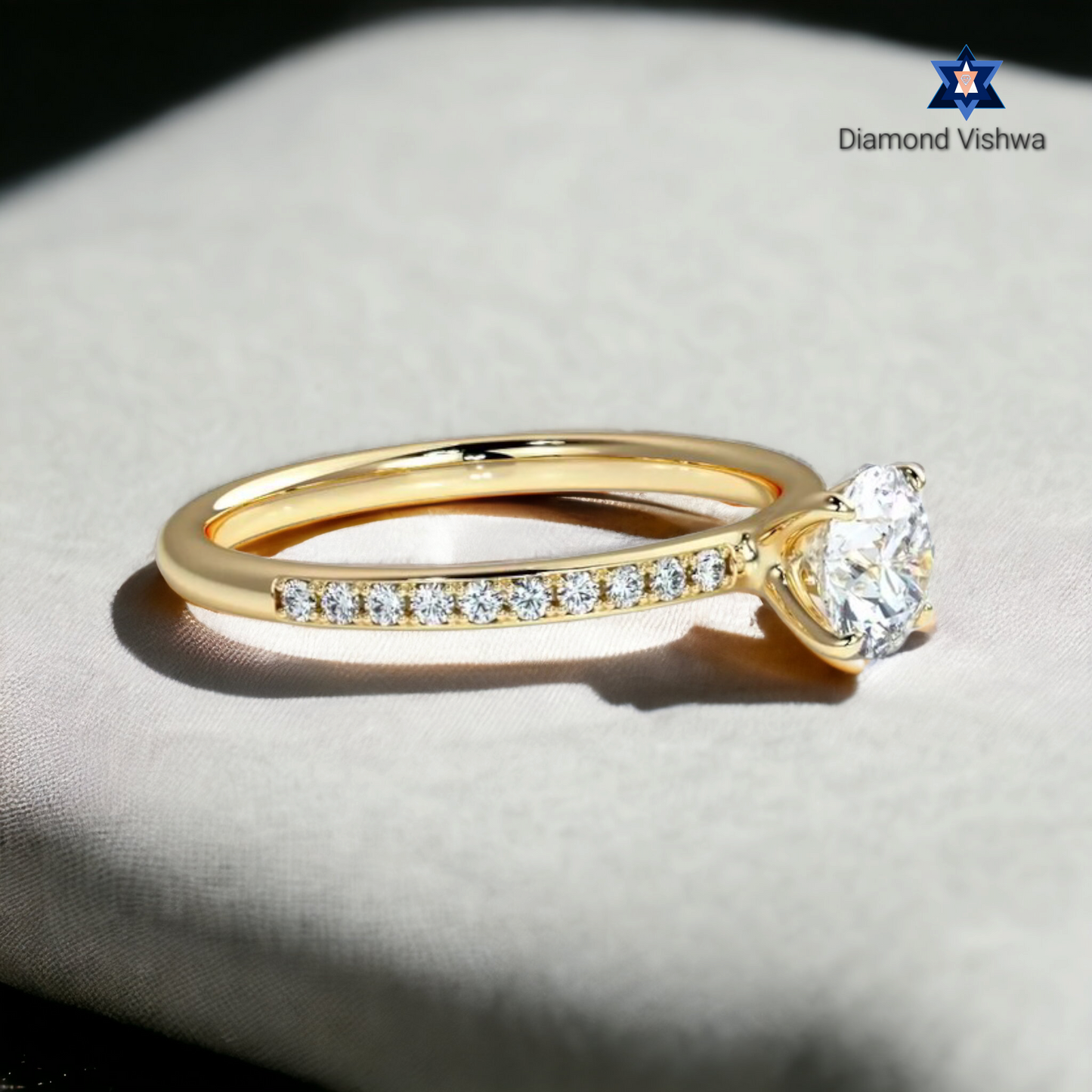 Dazzling Round Lab Diamond Engagement Ring - Eco-Friendly Elegance, Romantic Proposal Jewel, Memorable Engagement Gift