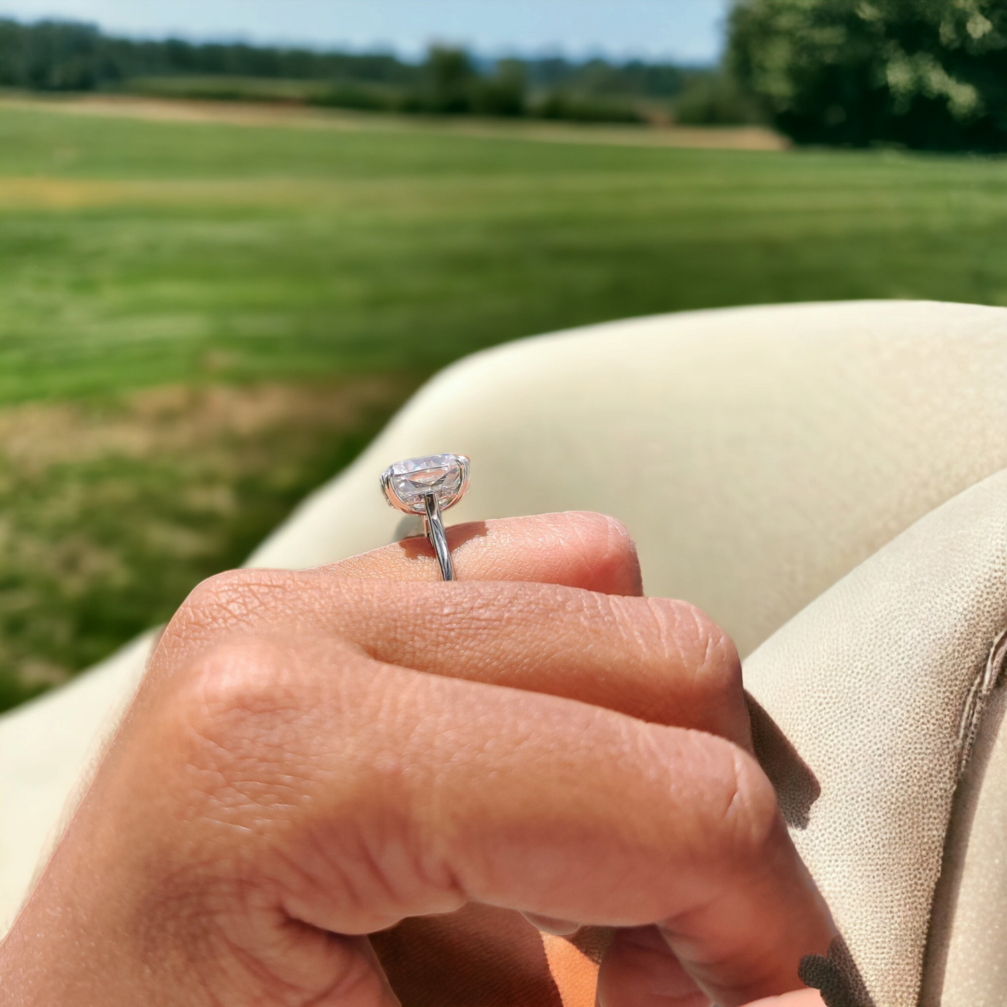 Cushion Cut Moissanite Engagement Ring, Hidden Halo Crushed Ice Style, Elegant Proposal Ring for Women, Unique Bridal Gift