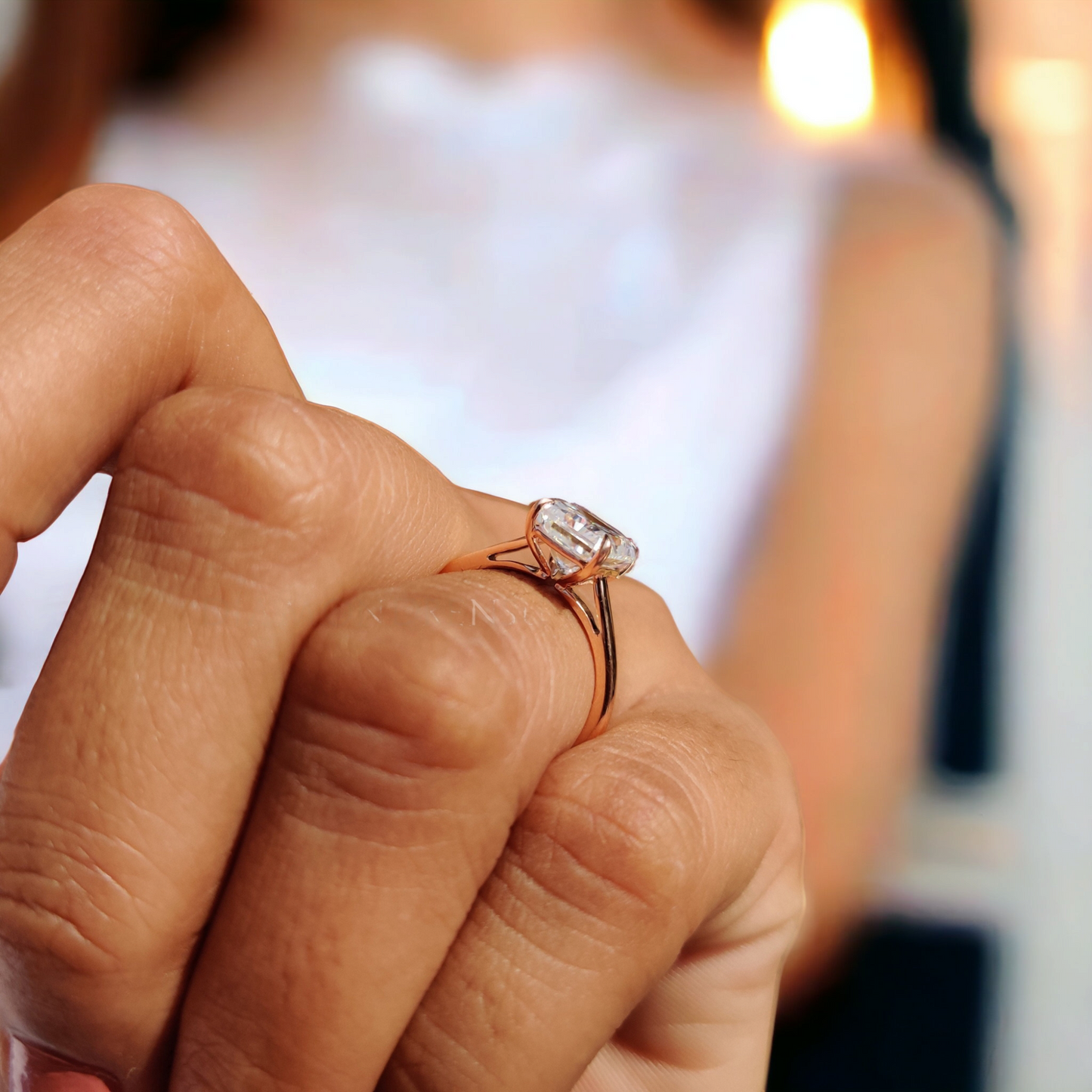 Radiant Cut Lab Grown Engagement Ring, Cathedral Set Solitaire, Perfect Proposal or Anniversary Gift