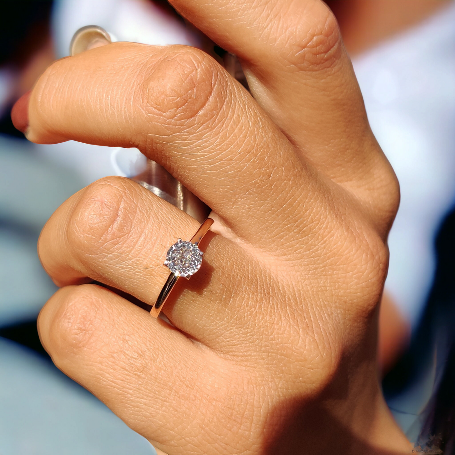 Antique Portuguese Cut Moissanite Ring - Colorless Solitaire Engagement Ring - Perfect Proposal Gift