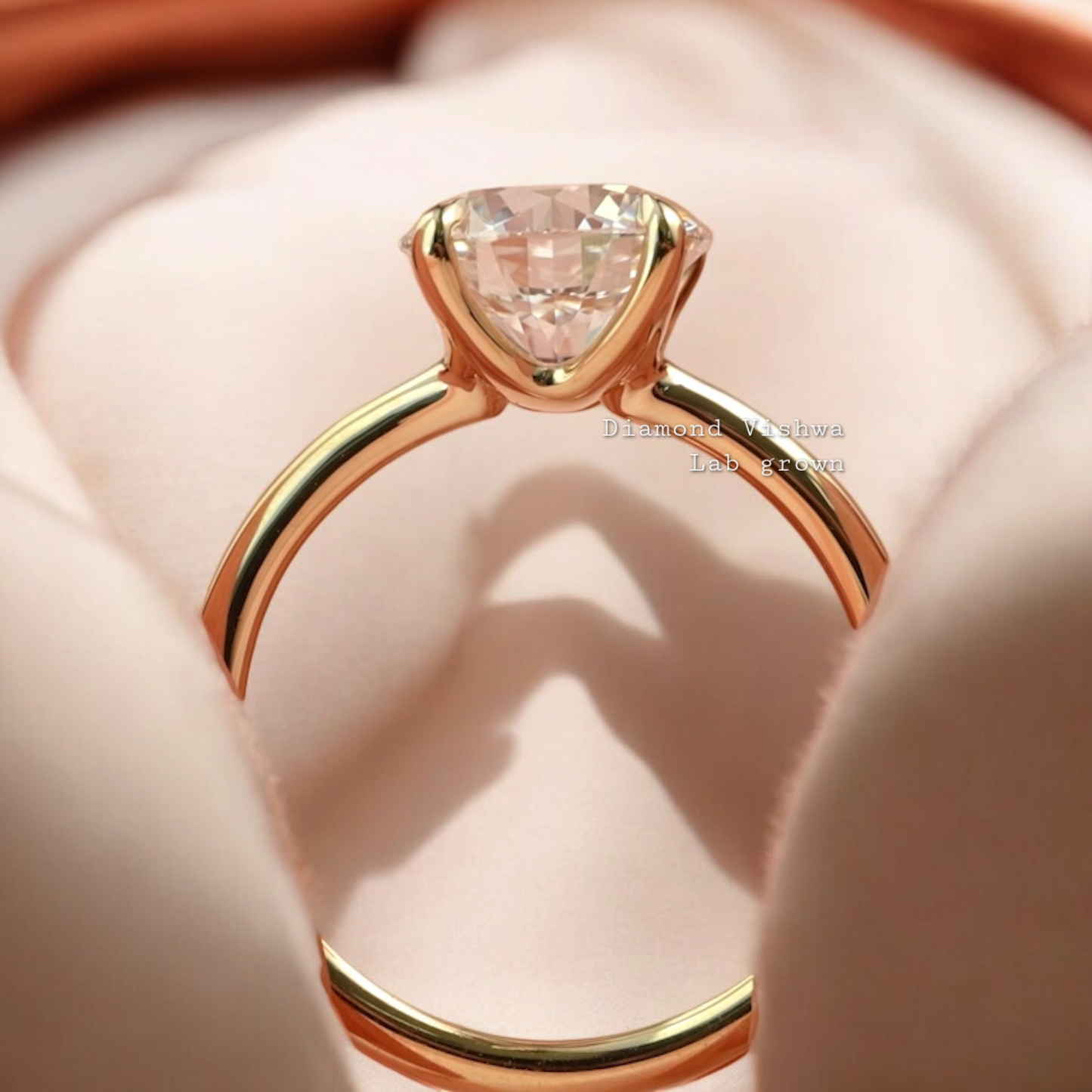 2CT Round Cut Lab Grown Diamond Solitaire Engagement Ring Wedding Ring Anniversary Ring Gift for Her IGI Certified