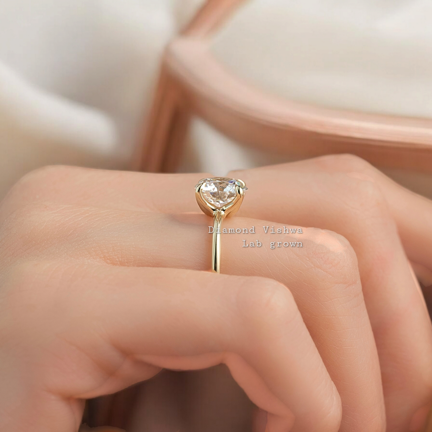 2CT Round Cut Lab Grown Diamond Solitaire Engagement Ring Wedding Ring Anniversary Ring Gift for Her IGI Certified