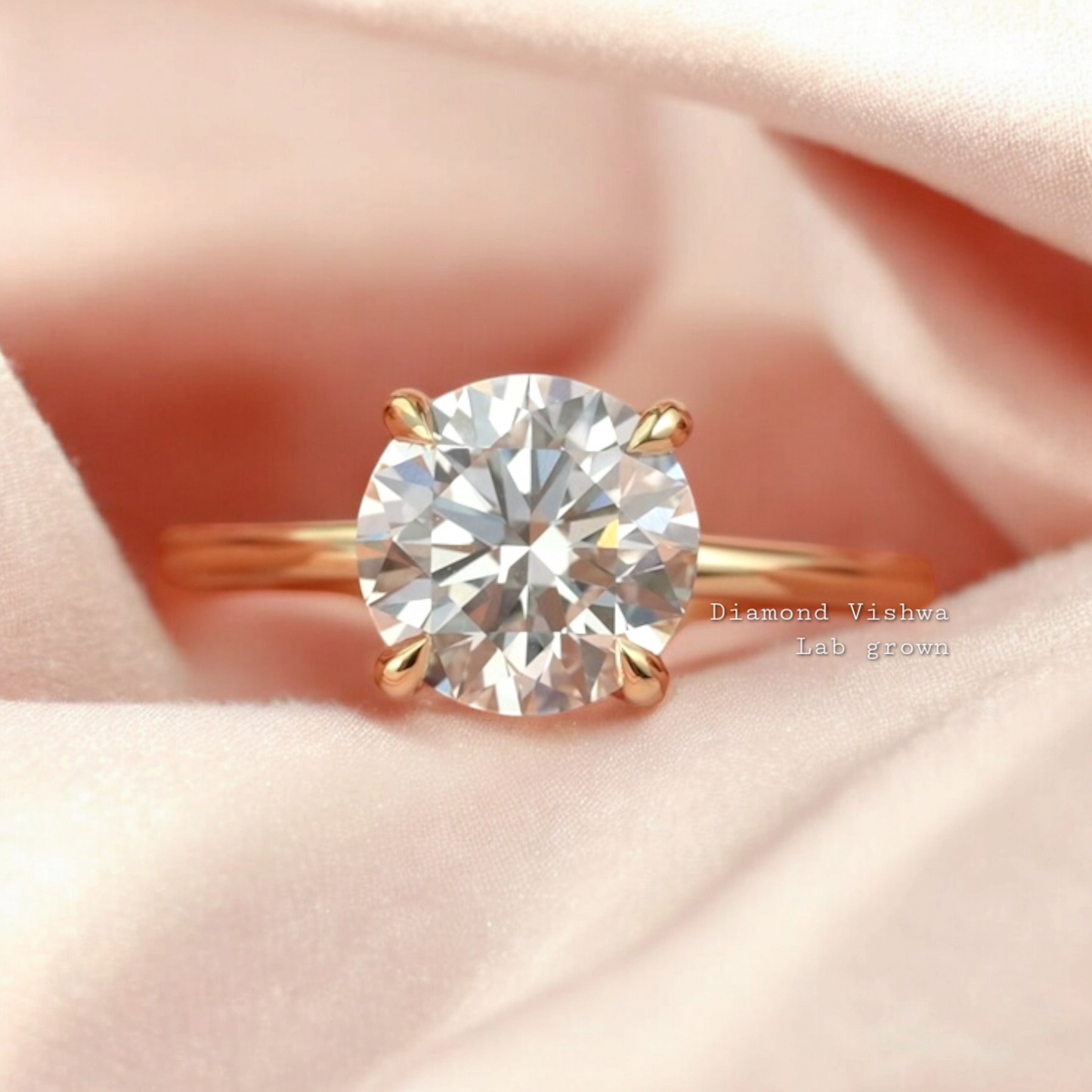 2CT Round Cut Lab Grown Diamond Solitaire Engagement Ring Wedding Ring Anniversary Ring Gift for Her IGI Certified