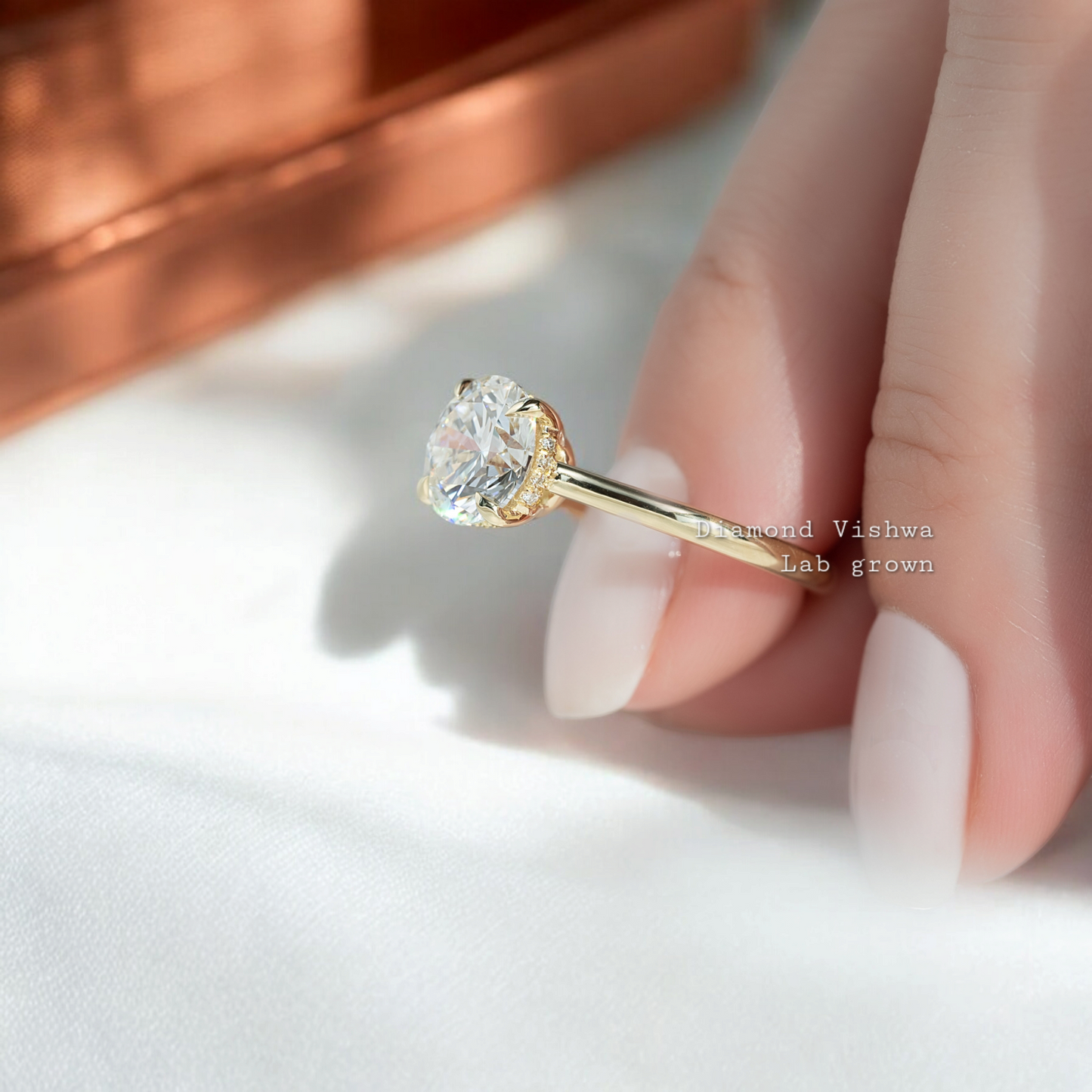 2CT Round Cut Lab Grown Diamond Solitaire Engagement Ring Wedding Ring Anniversary Gifts Promise ring for her