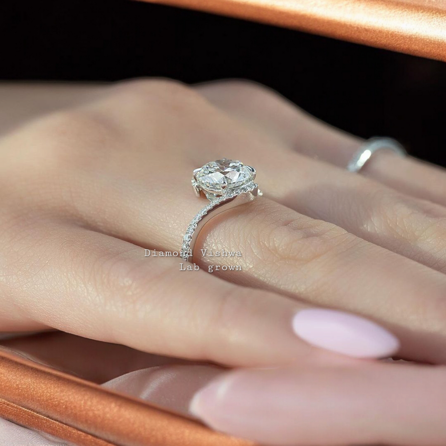 2CT Round Cut Lab Grown Diamond Modern Wave Band Engagement Ring Wedding Ring Anniversary Gifts Promise ring for her