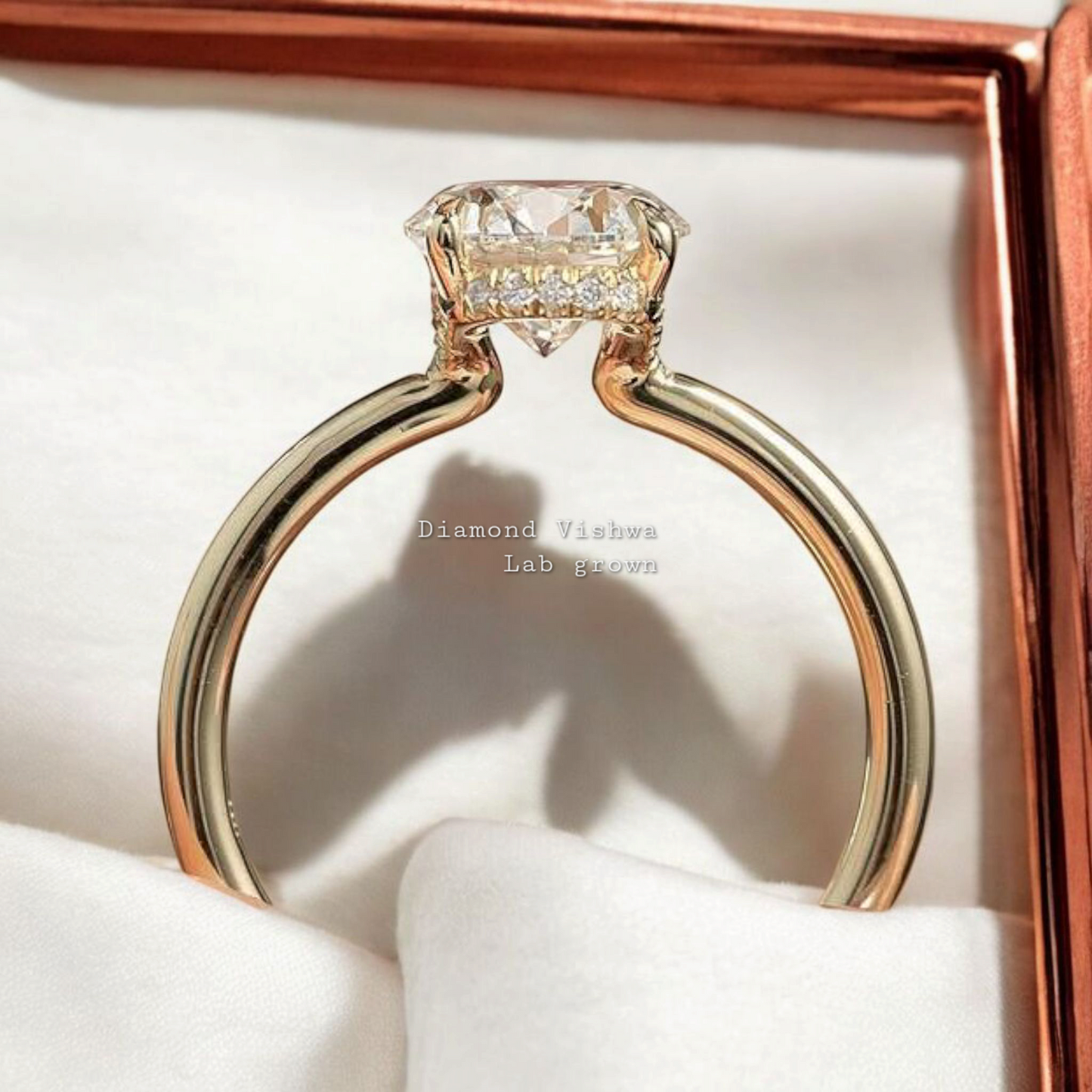 1.5CT Round Cut Lab Grown Diamond 14k Yellow gold Engagement Ring Wedding Ring Anniversary Ring Bridal Jewelry for Her
