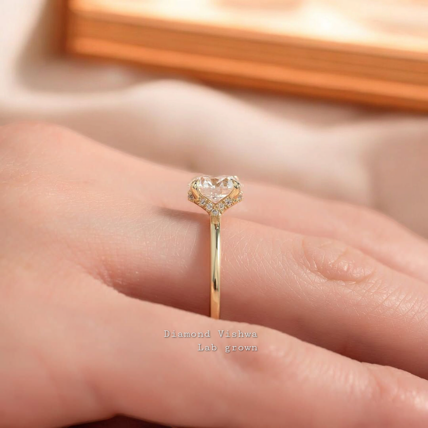 1.5CT Round Cut Lab Grown Diamond 14k Yellow gold Engagement Ring Wedding Ring Anniversary Ring Bridal Jewelry for Her