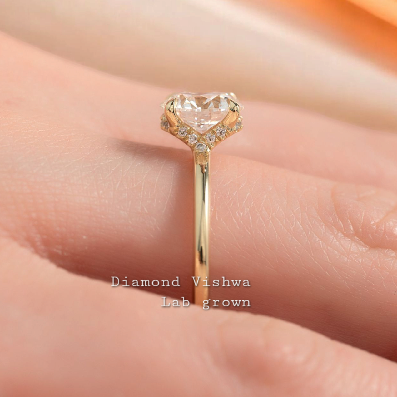 1.5CT Round Cut Lab Grown Diamond 14k Yellow gold Engagement Ring Wedding Ring Anniversary Ring Bridal Jewelry for Her