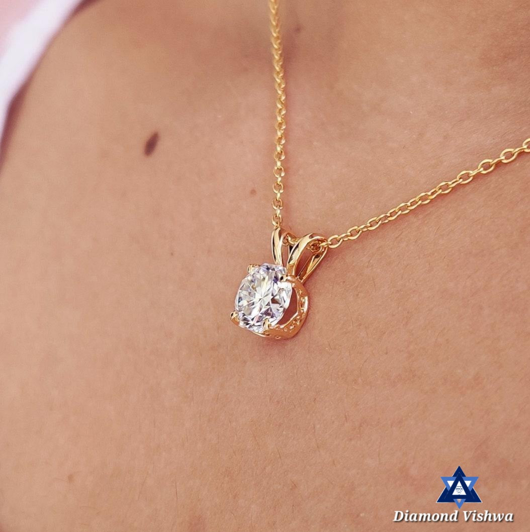 1.20 Carat Colorless Octagon Moissanite Solitaire Pendant - Brilliant Cut, Unique Anniversary/Birthday/Graduation Gift