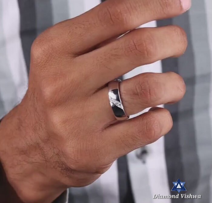 Men’s 0.68 TW Lab Grown Diamond Wedding Band - Image 8