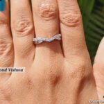 2mm Colorless Lab-Grown Diamond Curved Stackable Anniversary Wedding Band in 14K White Gold - 925 Silver