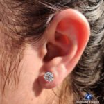 Lab Gown Stud Earrings Screw Back Gold - Daily Wear Birthday Graduation Gift for Her - 0.25 CT + 0.25 CT