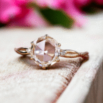 Elegant Round Rose Cut Diamond Ring - Unique Solitaire Engagement Piece, Perfect Proposal Gift