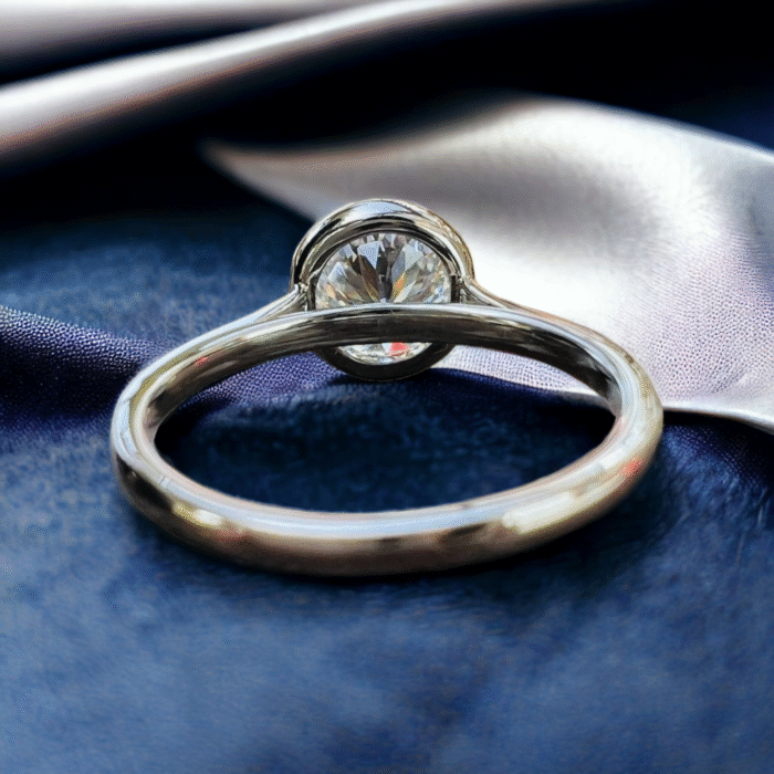 Portuguese Cut Moissanite Diamond Ring, Elegant Cathedral Setting, Perfect Engagement Proposal, Memorable Anniversary Gift - Image 4