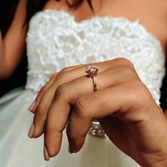 Elegant 2.60 CT Hexagon Moissanite Ring - Antique Step Cut, Claw Prongs Engagement Ring for Women, Anniversary Gift - Image 5