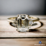 Emerald Cut Moissanite Engagement Ring | 18K Gold | Diamond Vishwa