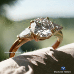 2 CT Round cut Trilogy Engagement Ring | Wedding Ring for Her| Gift for her| 14k Solid Yellow gold