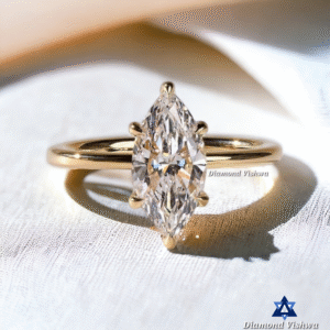 2.5Ct Marquise Cut Hidden Halo Moissanite Engagement Ring | Special Hidden Halo Engagement Ring | ring for her | Wedding Ring | 18k Solid Gold