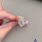 5 CT Marquise Moissanite Halo Ring, Triple Pave Band Cathedral Style, Elegant Bridal Jewelry, Perfect Engagement Gift