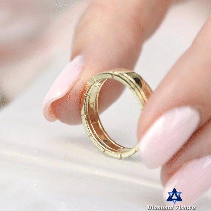 Wedding Band: Layered Texture, Timeless Strength & Togetherness | Intricate Details, High Polish Shine - Image 5