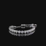 Adjustable Moissanite Diamond Bolo Bracelet - Round Slider Design, Perfect for Everyday Wear, Chic Gift for Her