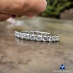 2.5mm 1.39 Carat Colorless Lab Grown Diamond Full Eternity Wedding Band Ring in 14K Gold