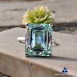 10.04 CT Blue Moissanite Solitaire Ring, Claw Prong, Anniversary Gift, 10/14/18K Gold