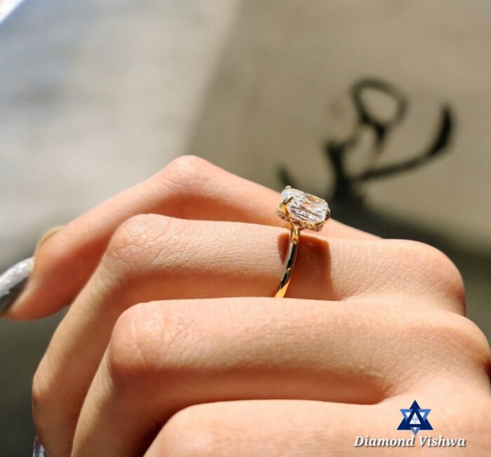 1.98 CT Cushion Moissanite Hidden Halo Ring, Engagement Wedding Anniversary Gift - Image 8