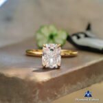 1.98 CT Cushion Moissanite Hidden Halo Ring, Engagement Wedding Anniversary Gift