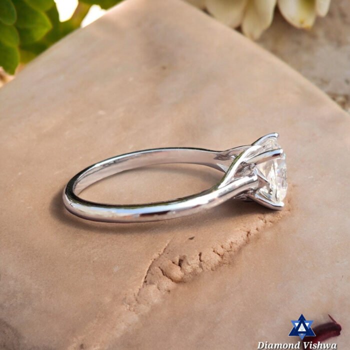 1.76 CT Crushed Ice Moissanite Ring, Cushion Cut, Solitaire Engagement Wedding Gift - Image 4