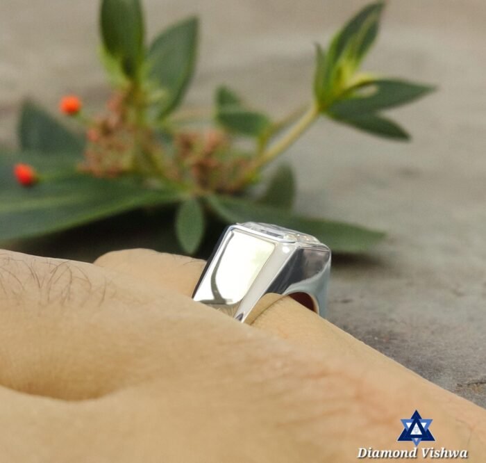 4.42 CT Asscher Moissanite Men's Bezel Solitaire Ring, Engagement Wedding Anniversary - Image 7