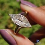 3.63 CT Portrait Colorless Moissanite Bezel Set Solitaire Ring