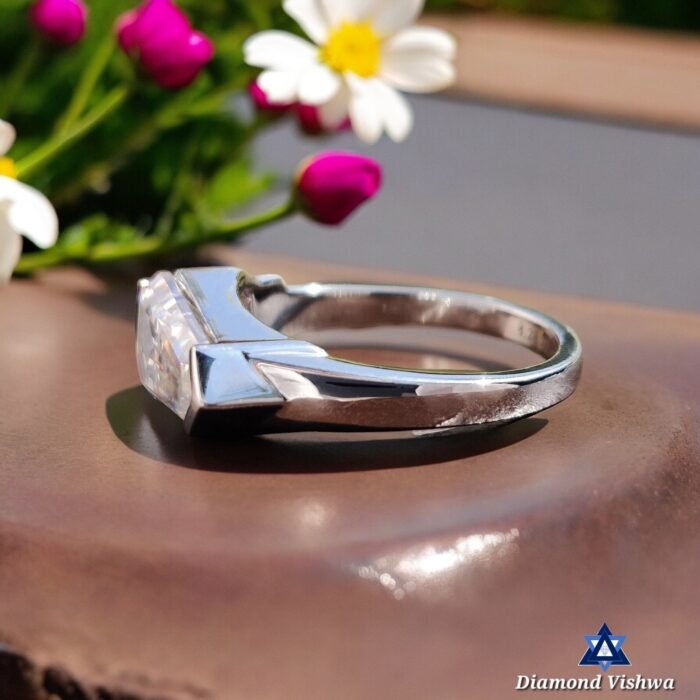 3.30 CT Colorless Antique Shield Cut Moissanite Solitaire East West Engagement Ring | Wedding Bridal Jewelry Gift for Her - Image 6