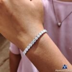 4mm Round Moissanite Tennis Bracelet 9.5 CT - Bridal/Anniversary Gift
