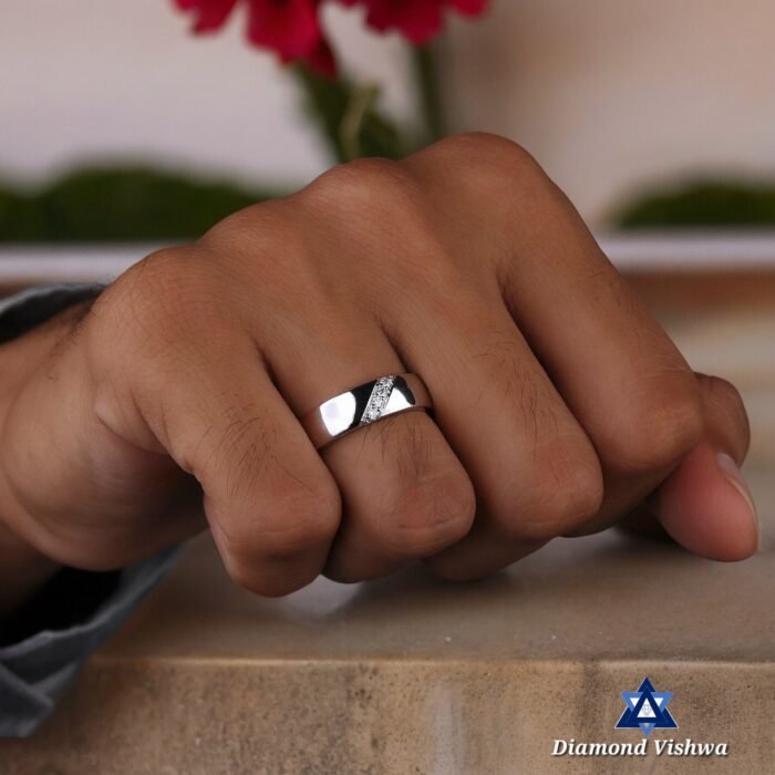 Men’s 0.68 TW Lab Grown Diamond Wedding Band - Image 7