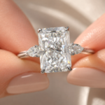 3 CT Radiant Lab Grown Diamond Three-Stone Ring