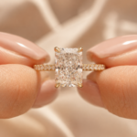 Radiant Cut 3.5Ct Lab Diamond Engagement Ring, 14k White Gold
