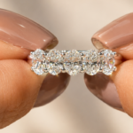 1.5 TCW Oval Lab-Grown Diamond Five-Stone Wedding Band