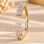 Open Gap Oval Lab Grown Diamond Band, Custom Wedding Band for Bridal Sets, Half Eternity Oval Diamond Band, Anniversary Ring for Her