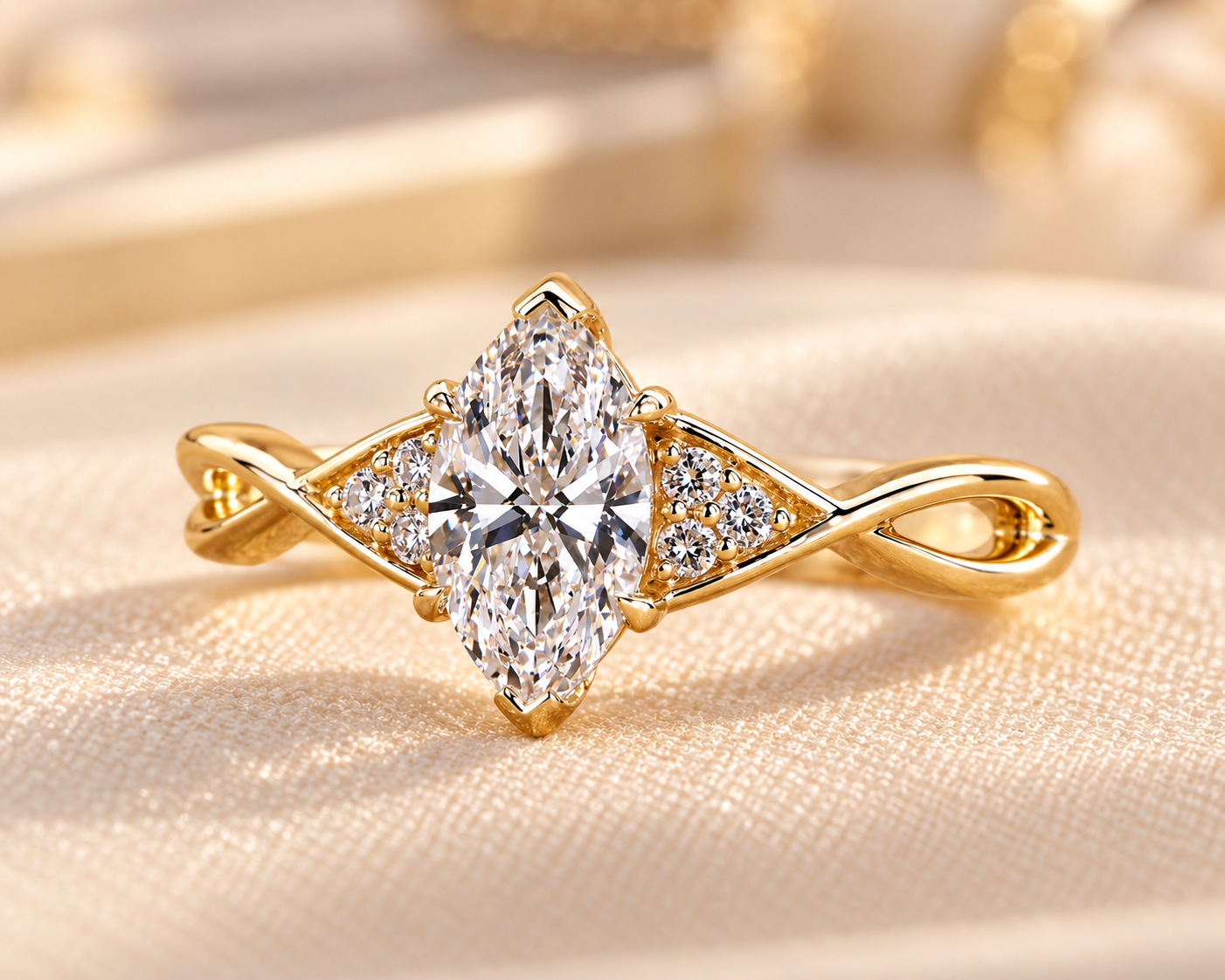 ChatGPT Image Sep 24, 2026, 02_30_53 PM Split Shank Engagement Ring with Marquise Cut Lab Created Diamond V Shape Prong Muse Setting - Image 1
