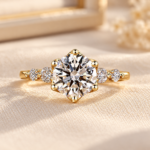 2 CT Round Lab Grown Diamond Ring Muse Engagement Ring, Five Stone Tulip Basket Setting, Lab Created Diamond Wedding Ring, Anniversary Gifts