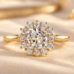 Cluster Halo Cushion Engagement Ring, IGI Certified Lab Grown Diamond Ring, Anniversary Gift for Her