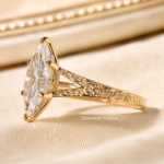 2 Carat Marquise Lab Grown Diamond Vintage Filigree Engagement Ring