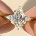 2.5 CT Marquise Lab Grown Diamond Three-Stone Engagement Ring
