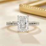 2 CT Radiant Lab-Grown Diamond Hidden Halo Filigree Ring