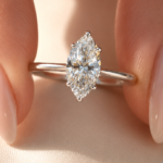 2 CT Marquise Lab Grown Diamond Cathedral Solitaire Ring