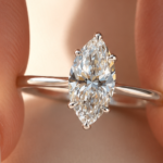 2 CT Marquise Lab Grown Diamond Cathedral Solitaire Ring