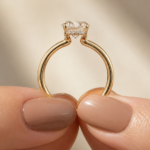 Round Lab Grown Diamond Engagement Ring, 2.5 CT Hidden Halo, IGI Certified, Silver or Gold