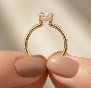 2.5 CT Round Lab-Grown Diamond Engagement Ring – Hidden Halo, IGI Certified