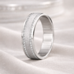 0.80 CTW Men’s Lab-Grown Diamond Wedding Band, 6mm Matte 14K Gold